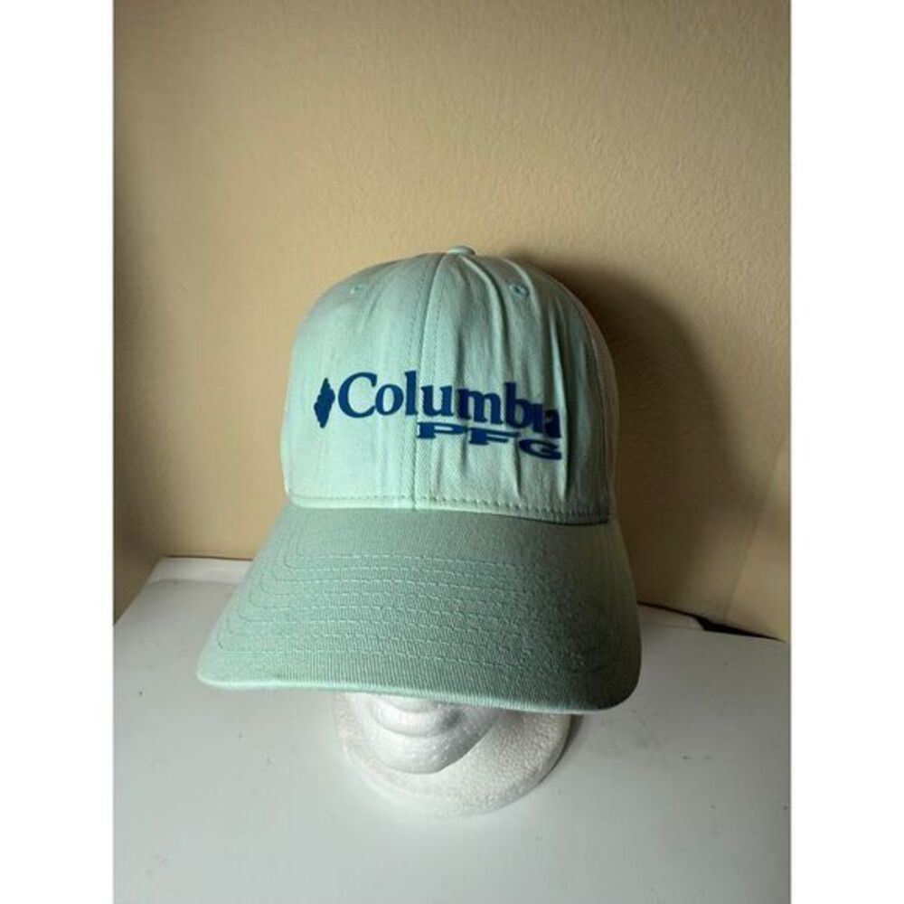 Columbia PFG Mesh Snapback Hat Mint Green White Fishing Outdoor‎ Baseball Cap
